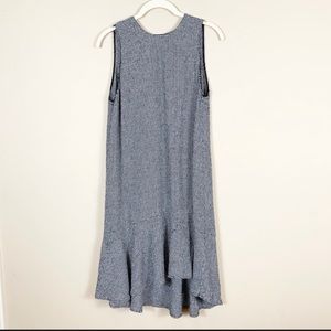 Zara Woman | Black & White Houndstooth Midi Sleeveless Flutter Dress